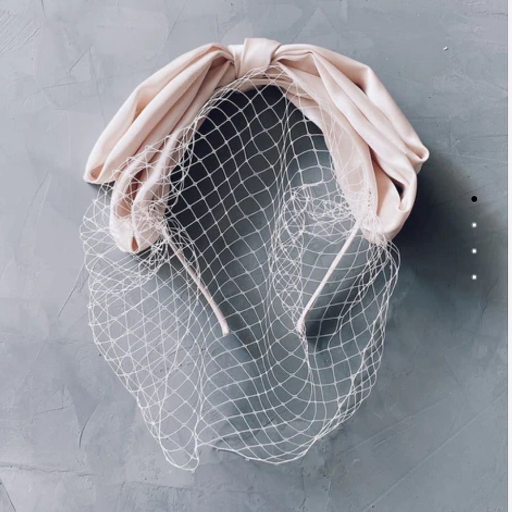 Kristin Ess The Veil Headband Ivory net veil